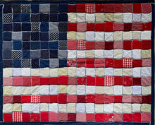 Load image into Gallery viewer, Denim, handmade, local, small business, women owned, quilts, handmade quilts, denim quilts, Handmade, Recycled, Upcycled, Repurposed, Denim, Second-Hand, Blue Jeans, Blue Denim, American Denim, American-Made