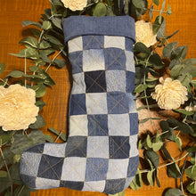 Load image into Gallery viewer, Denim, handmade, local, small business, women owned, quilts, handmade quilts, denim quilts, Handmade, Recycled, Upcycled, Repurposed, Denim, Second-Hand, Blue Jeans, Blue Denim, American Denim, American-Made