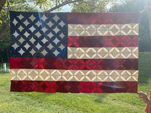 Load image into Gallery viewer, Denim, handmade, local, small business, women owned, quilts, handmade quilts, denim quilts, Handmade, Recycled, Upcycled, Repurposed, Denim, Second-Hand, Blue Jeans, Blue Denim, American Denim, American-Made