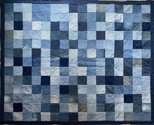 Load image into Gallery viewer, Denim, handmade, local, small business, women owned, quilts, handmade quilts, denim quilts, Handmade, Recycled, Upcycled, Repurposed, Denim, Second-Hand, Blue Jeans, Blue Denim, American Denim, American-Made
