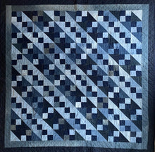 Load image into Gallery viewer, Denim, handmade, local, small business, women owned, quilts, handmade quilts, denim quilts, Handmade, Recycled, Upcycled, Repurposed, Denim, Second-Hand, Blue Jeans, Blue Denim, American Denim, American-Made