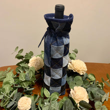 Load image into Gallery viewer, Denim, handmade, local, small business, women owned, quilts, handmade quilts, denim quilts, Handmade, Recycled, Upcycled, Repurposed, Denim, Second-Hand, Blue Jeans, Blue Denim, American Denim, American-Made