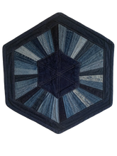 Load image into Gallery viewer, Denim, handmade, local, small business, women owned, quilts, handmade quilts, denim quilts, Handmade, Recycled, Upcycled, Repurposed, Denim, Second-Hand, Blue Jeans, Blue Denim, American Denim, American-Made