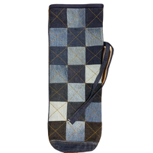 Load image into Gallery viewer, Denim, handmade, local, small business, women owned, quilts, handmade quilts, denim quilts, Handmade, Recycled, Upcycled, Repurposed, Denim, Second-Hand, Blue Jeans, Blue Denim, American Denim, American-Made