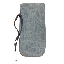 Load image into Gallery viewer, Denim, handmade, local, small business, women owned, quilts, handmade quilts, denim quilts, Handmade, Recycled, Upcycled, Repurposed, Denim, Second-Hand, Blue Jeans, Blue Denim, American Denim, American-Made