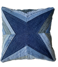 Load image into Gallery viewer, Denim, handmade, local, small business, women owned, quilts, handmade quilts, denim quilts, Handmade, Recycled, Upcycled, Repurposed, Denim, Second-Hand, Blue Jeans, Blue Denim, American Denim, American-Made