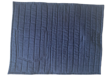 Load image into Gallery viewer, Denim, handmade, local, small business, women owned, quilts, handmade quilts, denim quilts, Handmade, Recycled, Upcycled, Repurposed, Denim, Second-Hand, Blue Jeans, Blue Denim, American Denim, American-Made